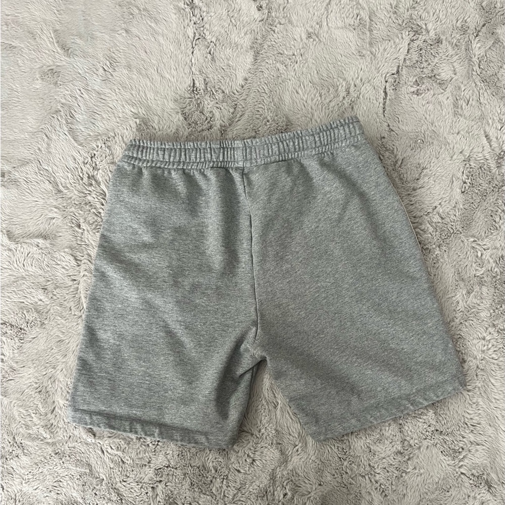 Gucci Gray Sweat Shorts with Cream & Navy Stripe and Embroidered Tiger - Picture 9 of 9